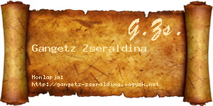 Gangetz Zseraldina névjegykártya